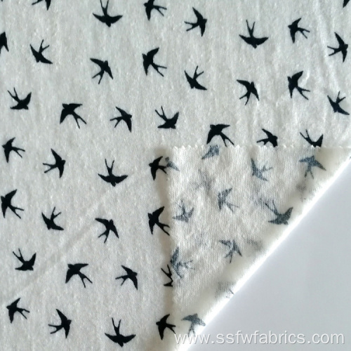 Knitted 100% Polyester Hacci Print Slub Fabric